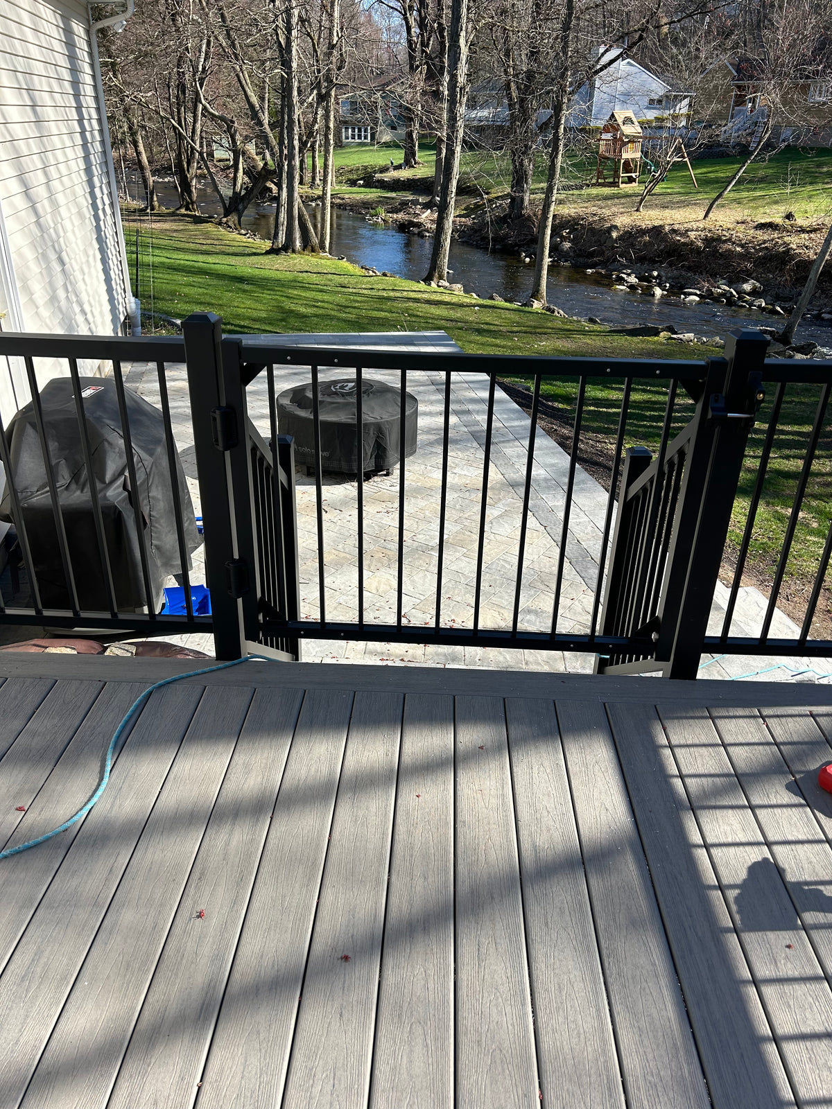 Composite deck rebuild in Seymour CT — full tear-out and replacement with weather-resistant boards and updated railings by Hogan's Handyman Services. — Hogan’s Handyman Services